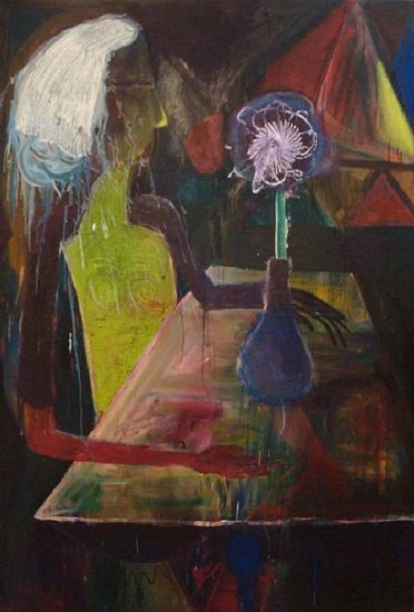Matthias Dornfeld, Blumenszene (scene with flower)
2010, Oil on canvas