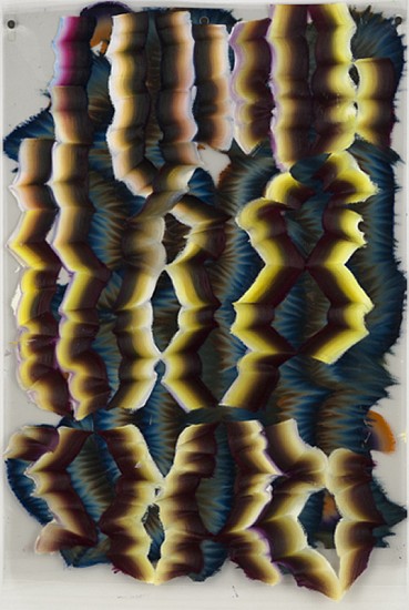Kerstin Bratsch, Interchangeable painting a la carte #16 (from Glow rod Tanning Series)
2011, Oil on mylar