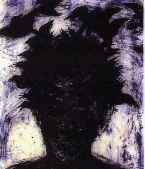 Arnaldo Roche-Rabel, Los Pajaros y el Alma (El espiritu Invadido)
1993, Mixed media on gessoed paper