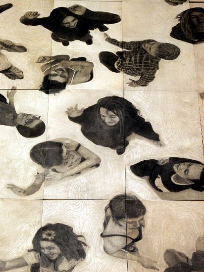 Allora  & Calzadilla, Charcoal Dance Floor
1998, Charcoal on wood