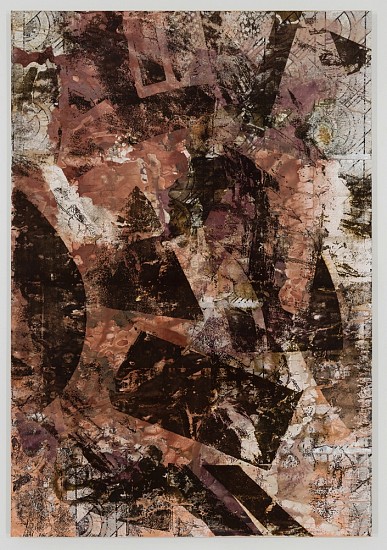 Renaud Regnery, Half Moon - VB2
2014, Iron dust, rust, polyurethane and pigments on wallpaper on canvas
