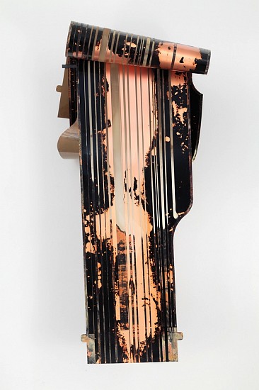 Sam Lewitt, Bundled Main Board Flex Cable Ribbon Connection Membrane for Sony XPERIA Miro ST23/ST23i Lineament
2015, Etching on copper-clad plastic, Asphaltum, steel bracket