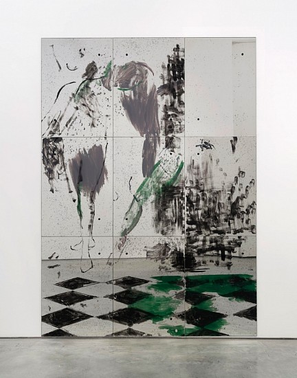 Nick Mauss, It can so happen that
2015, Reverse glass painting, mirrored