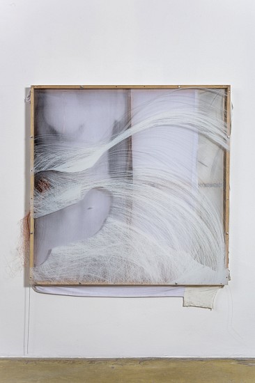 David Douard, WE (breath)
2015, Silkscreen on plexiglas and textile, copper, aluminum, wooden chassis